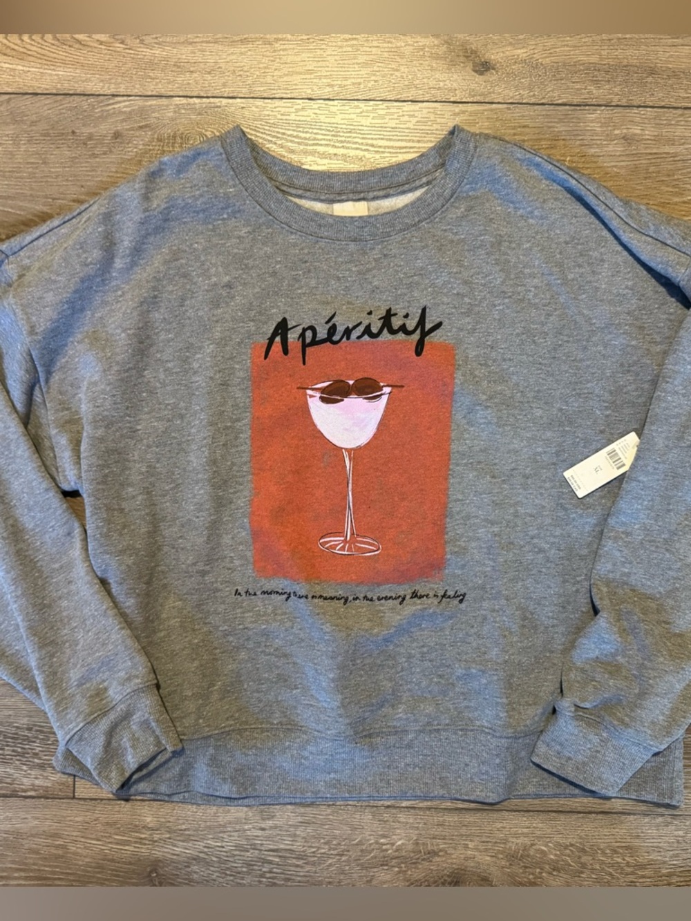 NWT Maeve Natalia Bagniewska Cocktail Sweatshirt-Aperitif, Sz XL - Picture 2 of 7